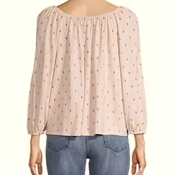 Pink Smocked Sleeve Top​ Puffey sleeves - Picture 2 of 10